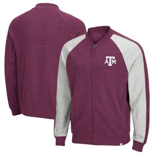 Mens Colosseum Maroon Texas A&M Aggies Do It With Style Raglan Full-Zip Jacket L